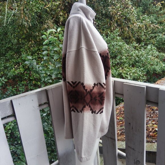 Vintage 90s Aztec Southwestern Pullover Fleece - Picture 4 of 8